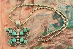 Sleeping Beauty Turquoise Pendant and Necklace Set